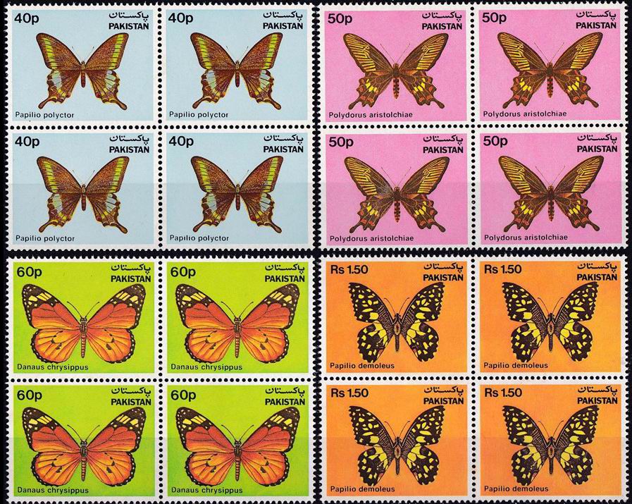 (image for) Pakistan Stamps 1983 Wildlife Series Butterflies